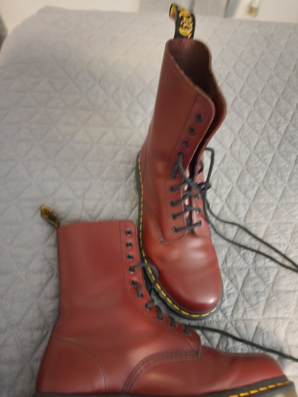 Burgundy Dr. Martens Boots View 3